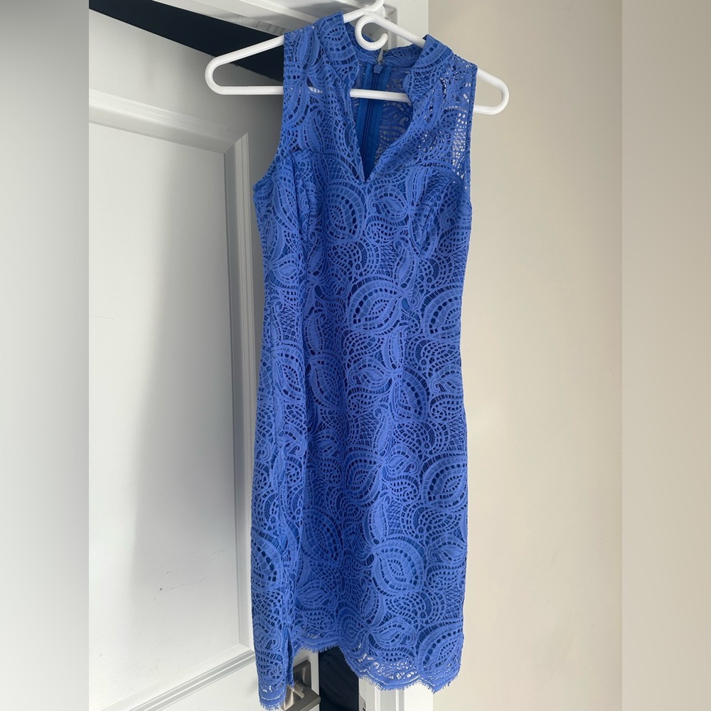 Lilly Pulitzer Blue Lace Midi Dress